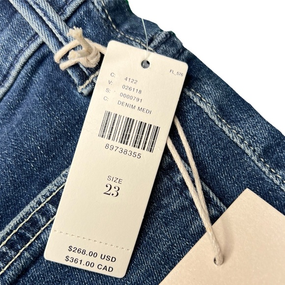 MOTHER Patch Pocket Insider Sneak High-Rise Flare Jeans 23 - Picture 6 of 6